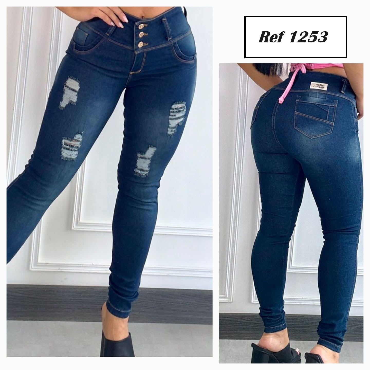 Cod 1253 - Jean lifts butt with professional wear.