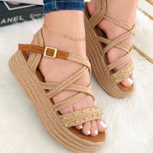 Helena - (Ultra liviana ) High Quality and Comfort Handmade Platform Sandals